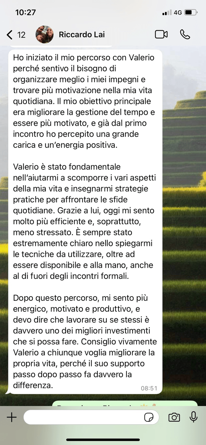 Testimonianza di chiarezza interiore