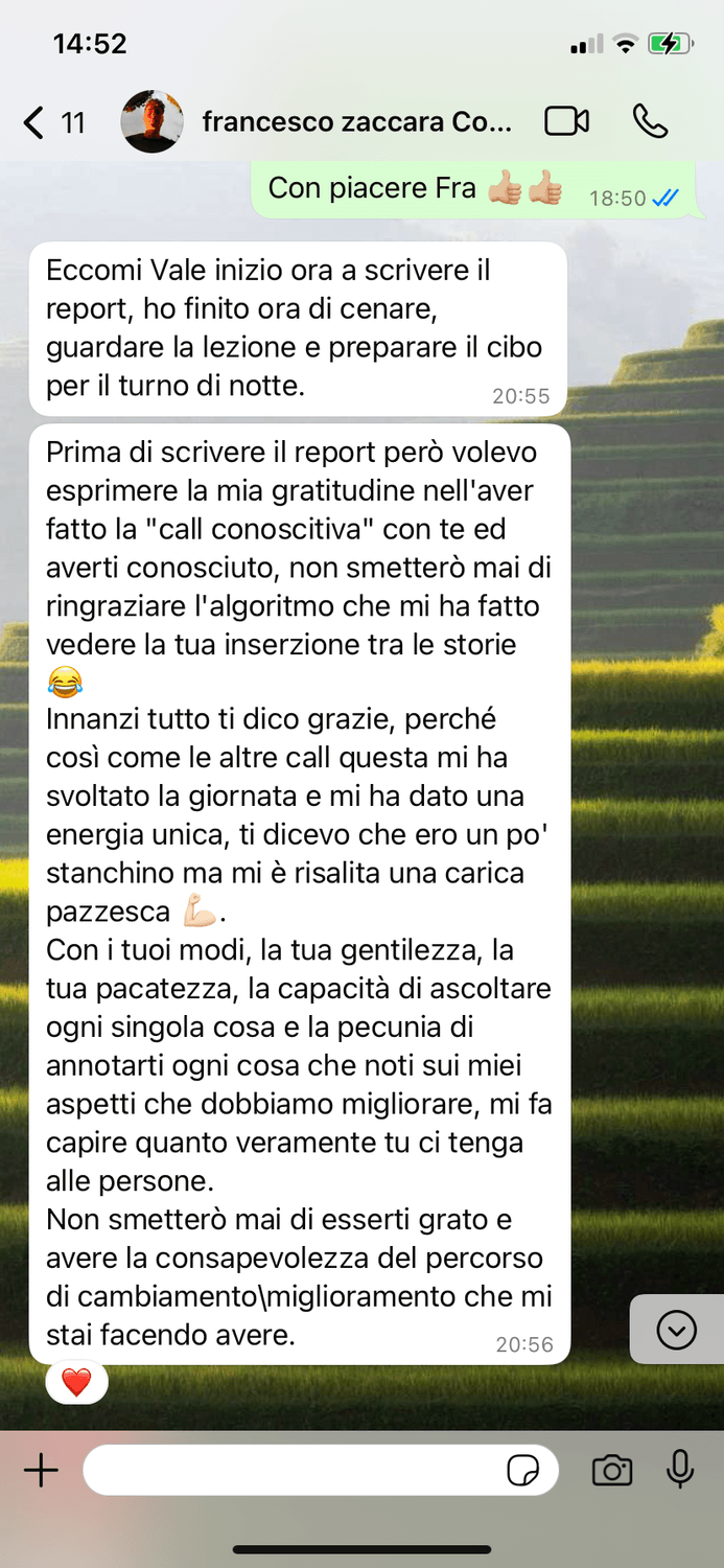Testimonianza sui blocchi superati